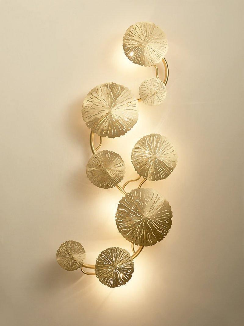 Rylso aplique de pared Lotus Leaf de latón