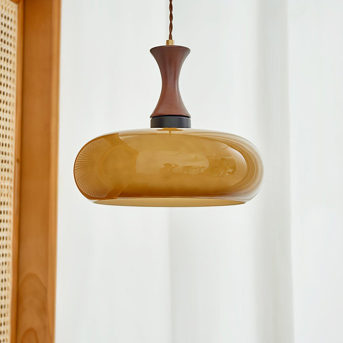 Cadenza lámpara colgante de madera estilo