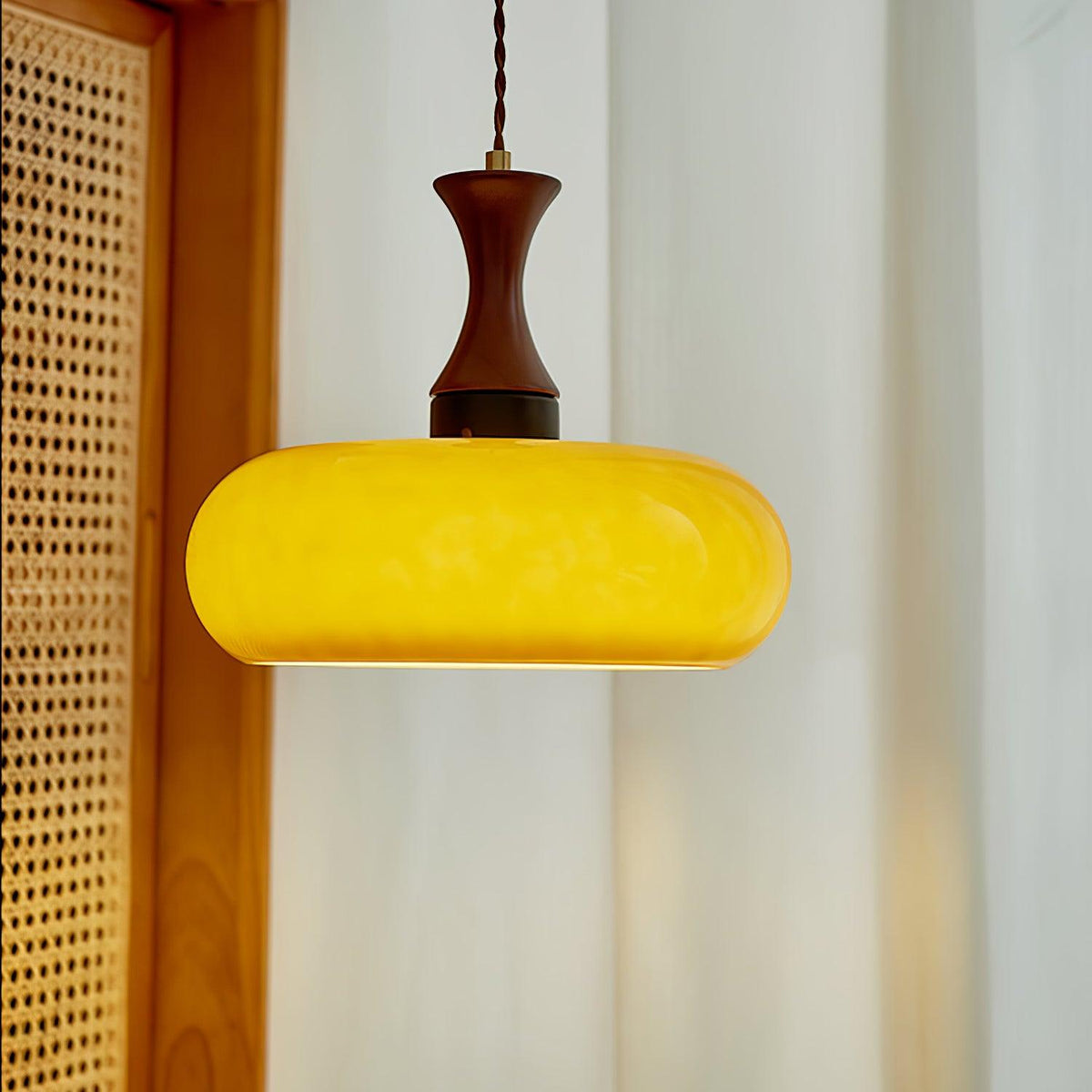 Cadenza lámpara colgante de madera estilo
