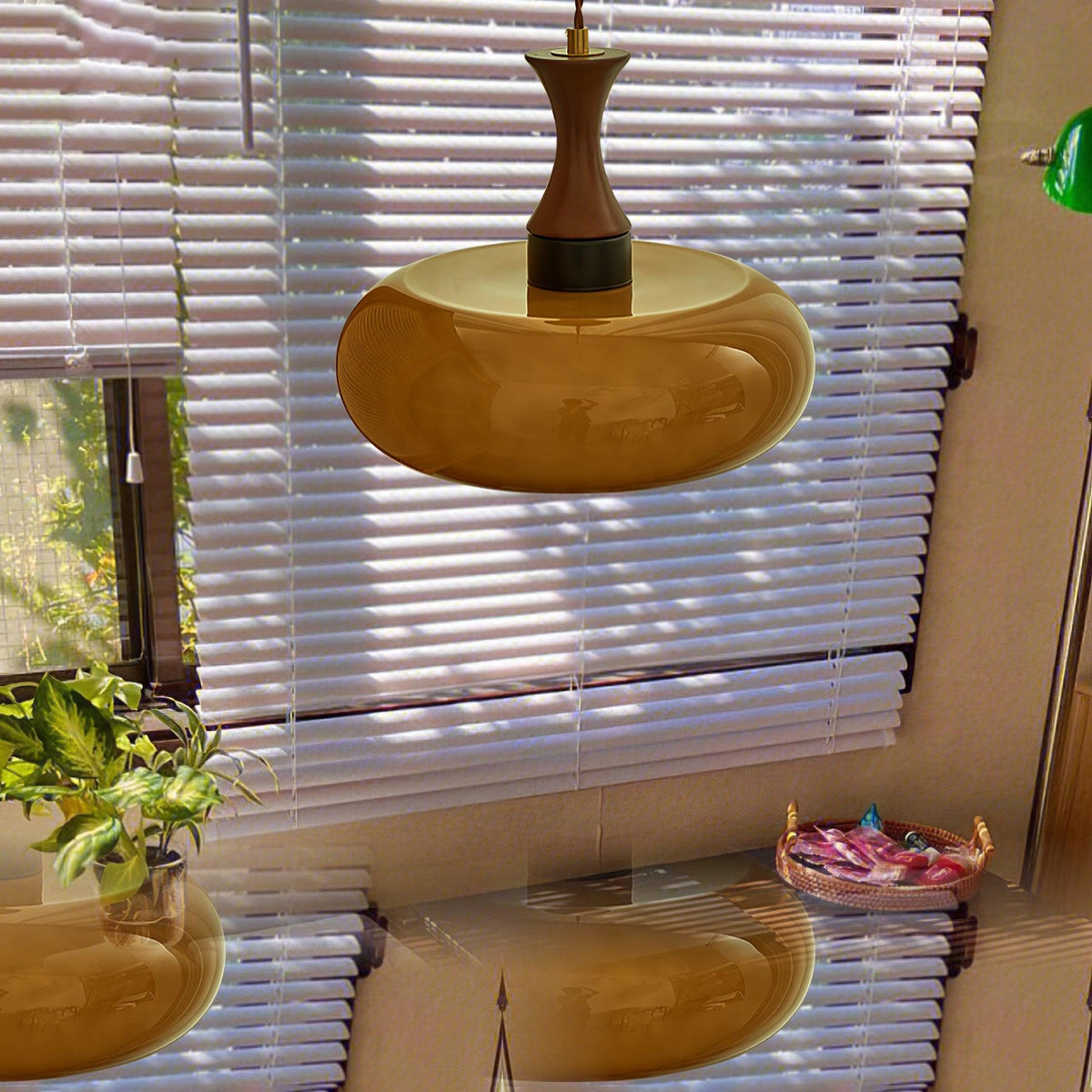 Cadenza lámpara colgante de madera estilo