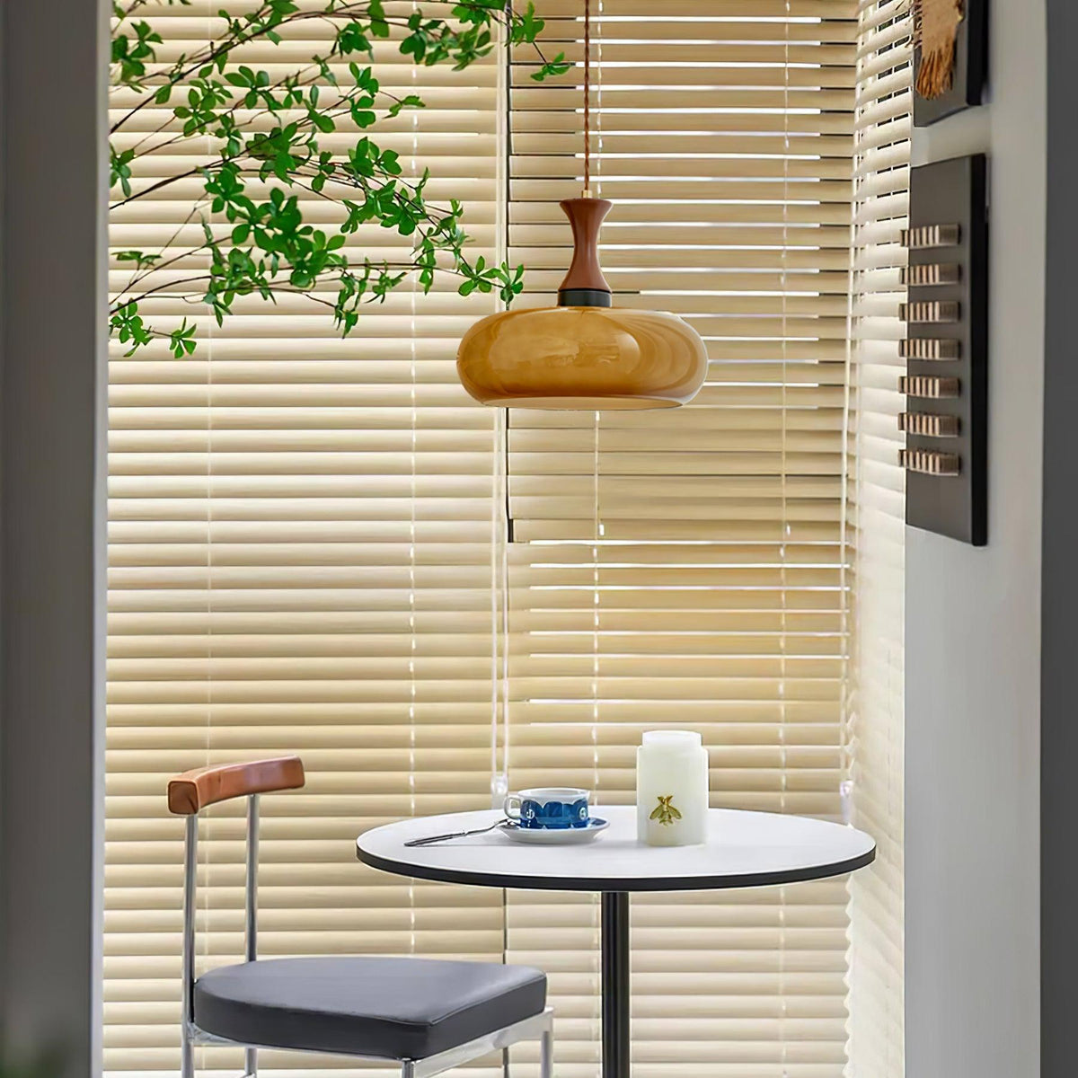 Cadenza lámpara colgante de madera estilo