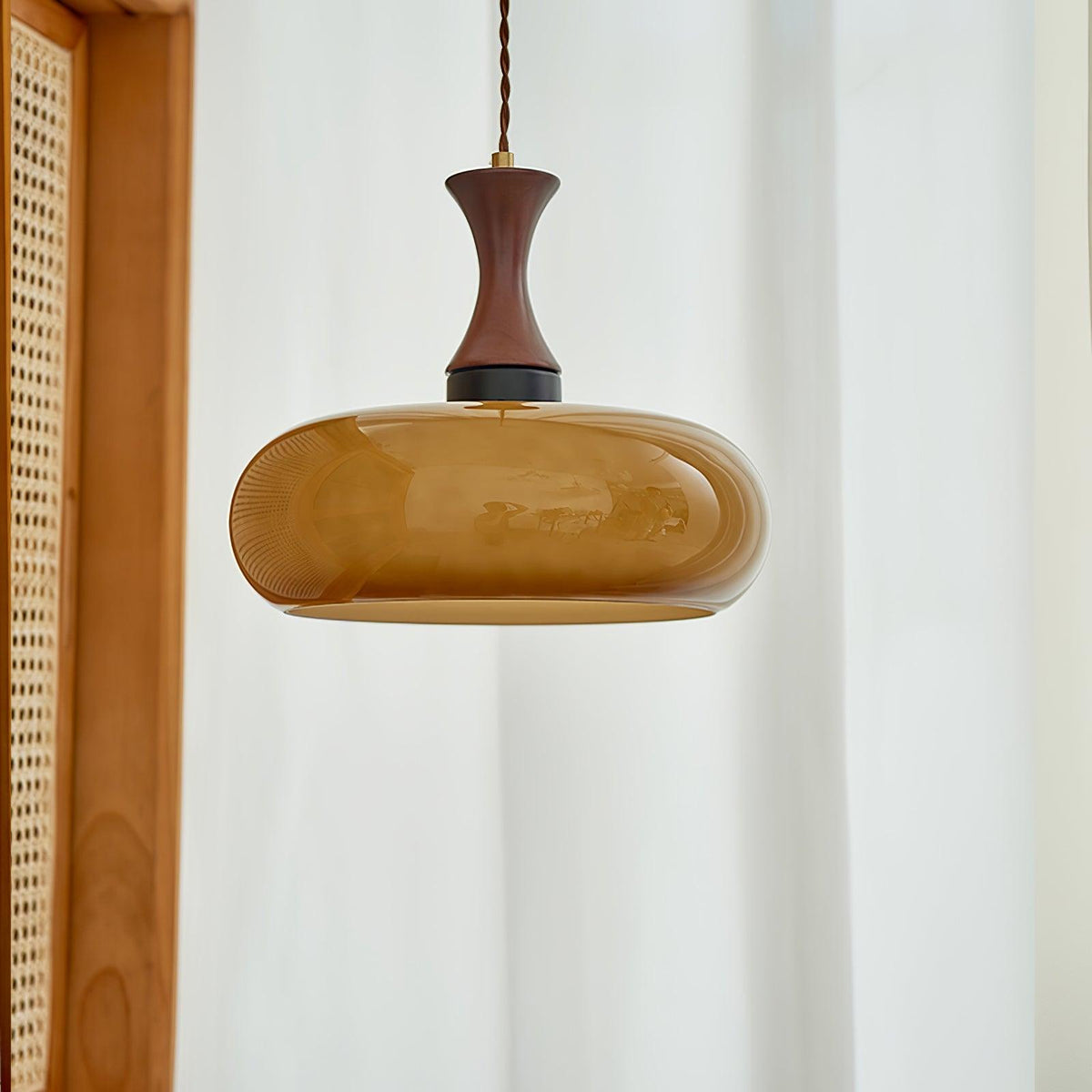 Cadenza lámpara colgante de madera estilo