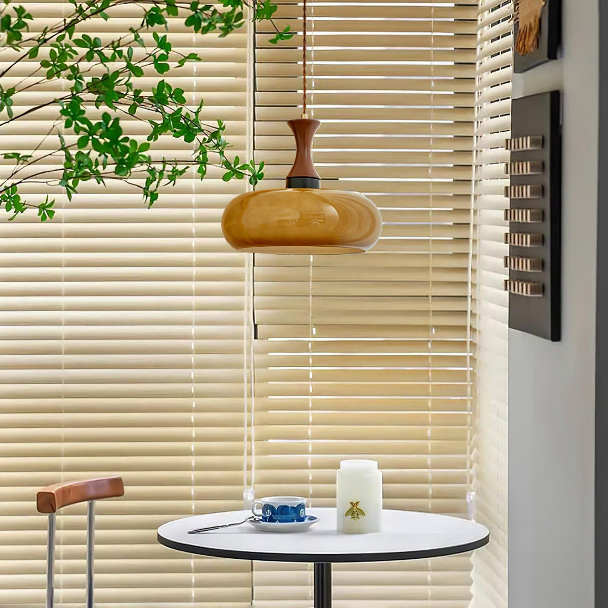 Cadenza lámpara colgante de madera estilo