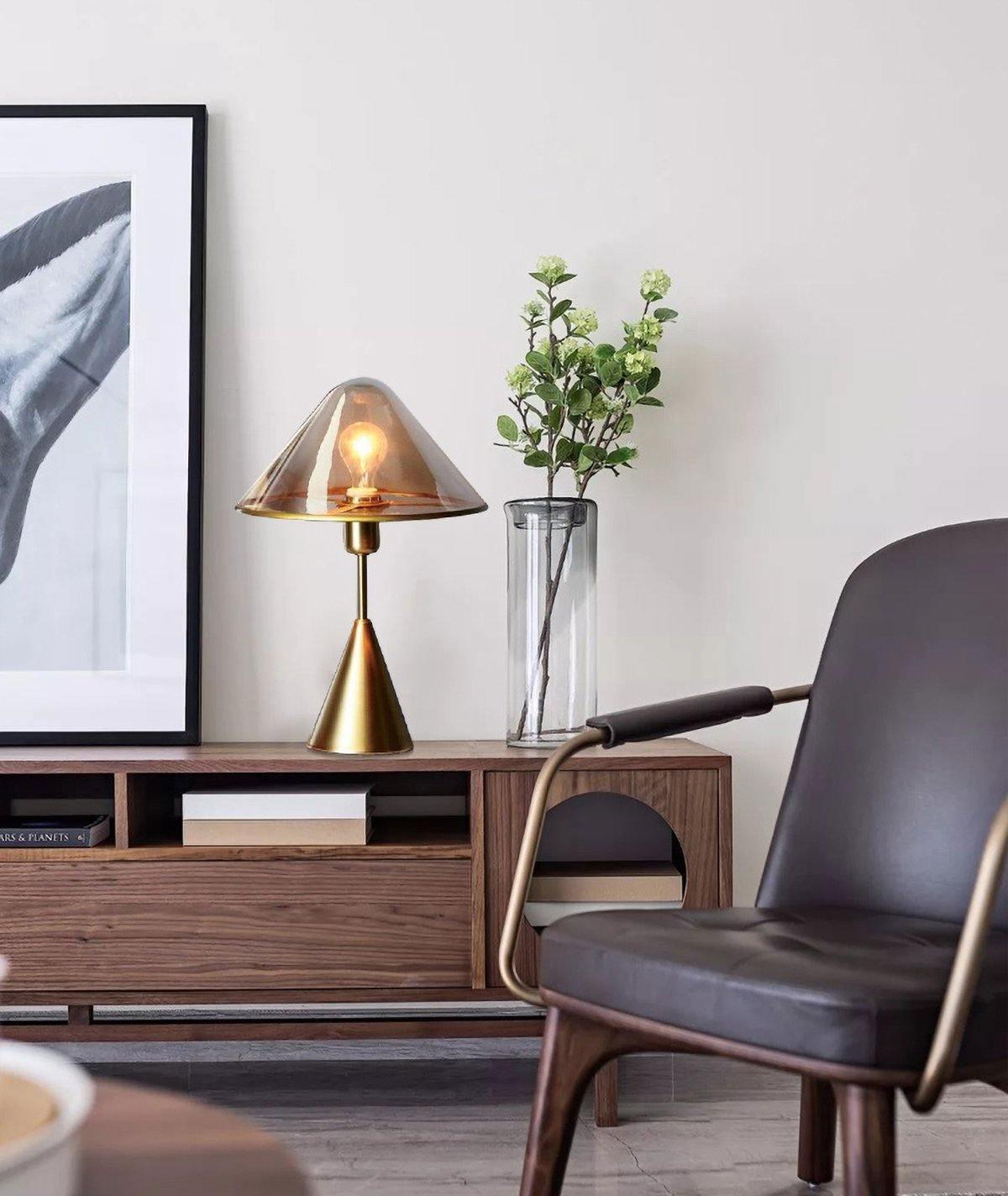 Lámpara de mesa Mushroom contemporánea