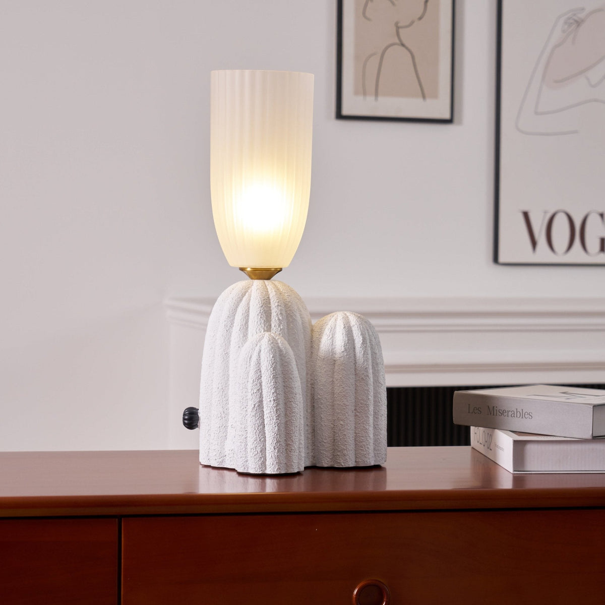 Soreny lámpara de mesa artística de resina