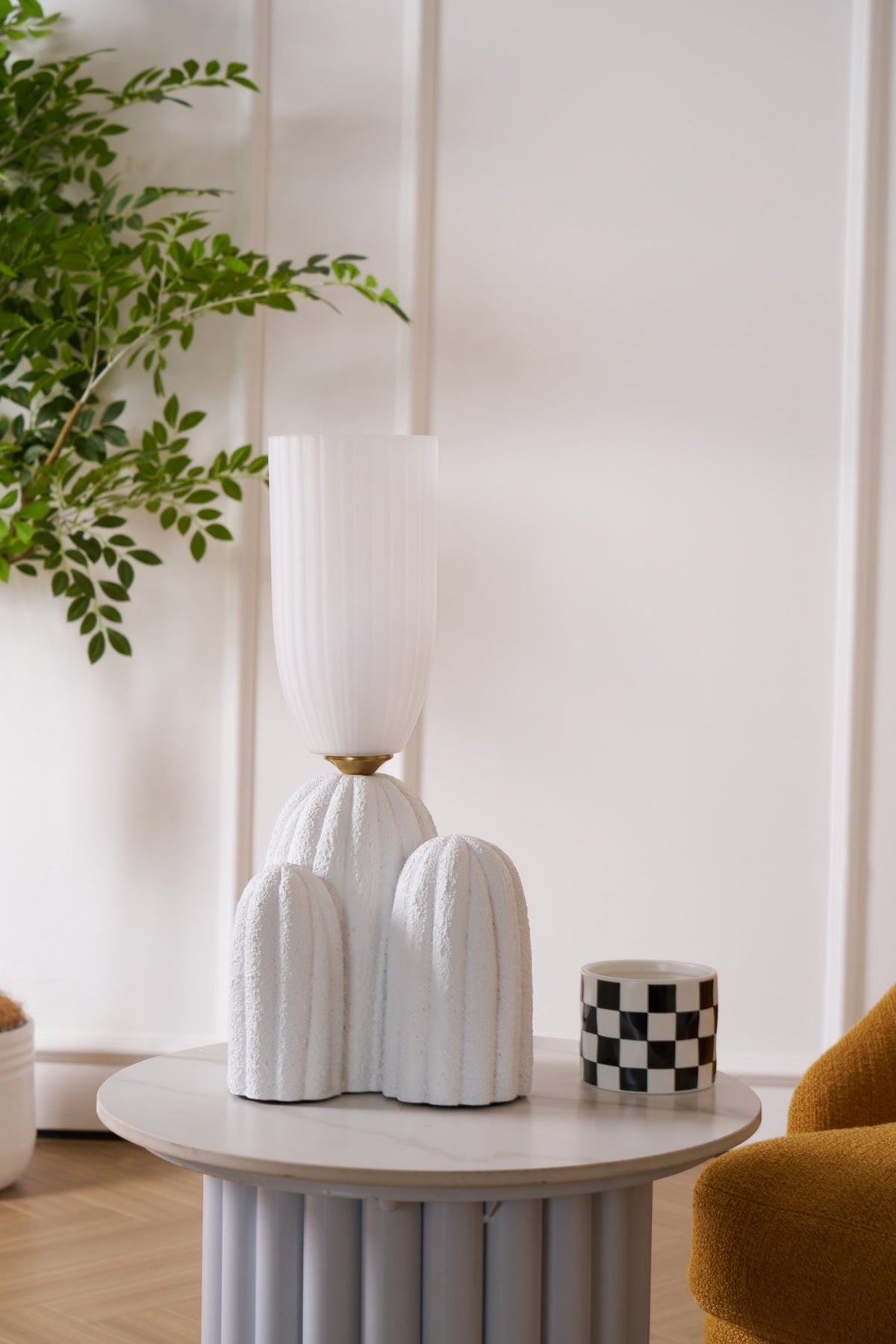 Soreny lámpara de mesa artística de resina