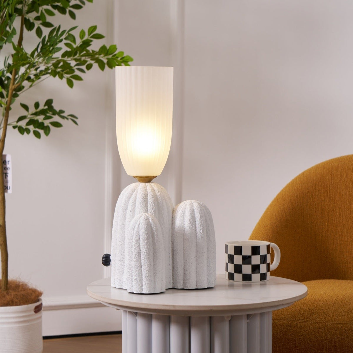 Soreny lámpara de mesa artística de resina