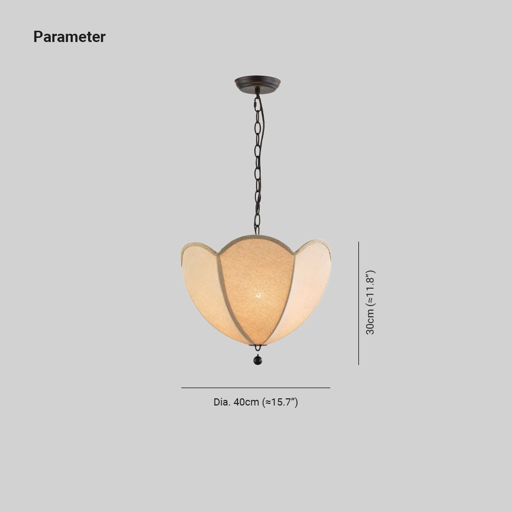 Ritta Tulip Flower Fabric Pendant Lamp