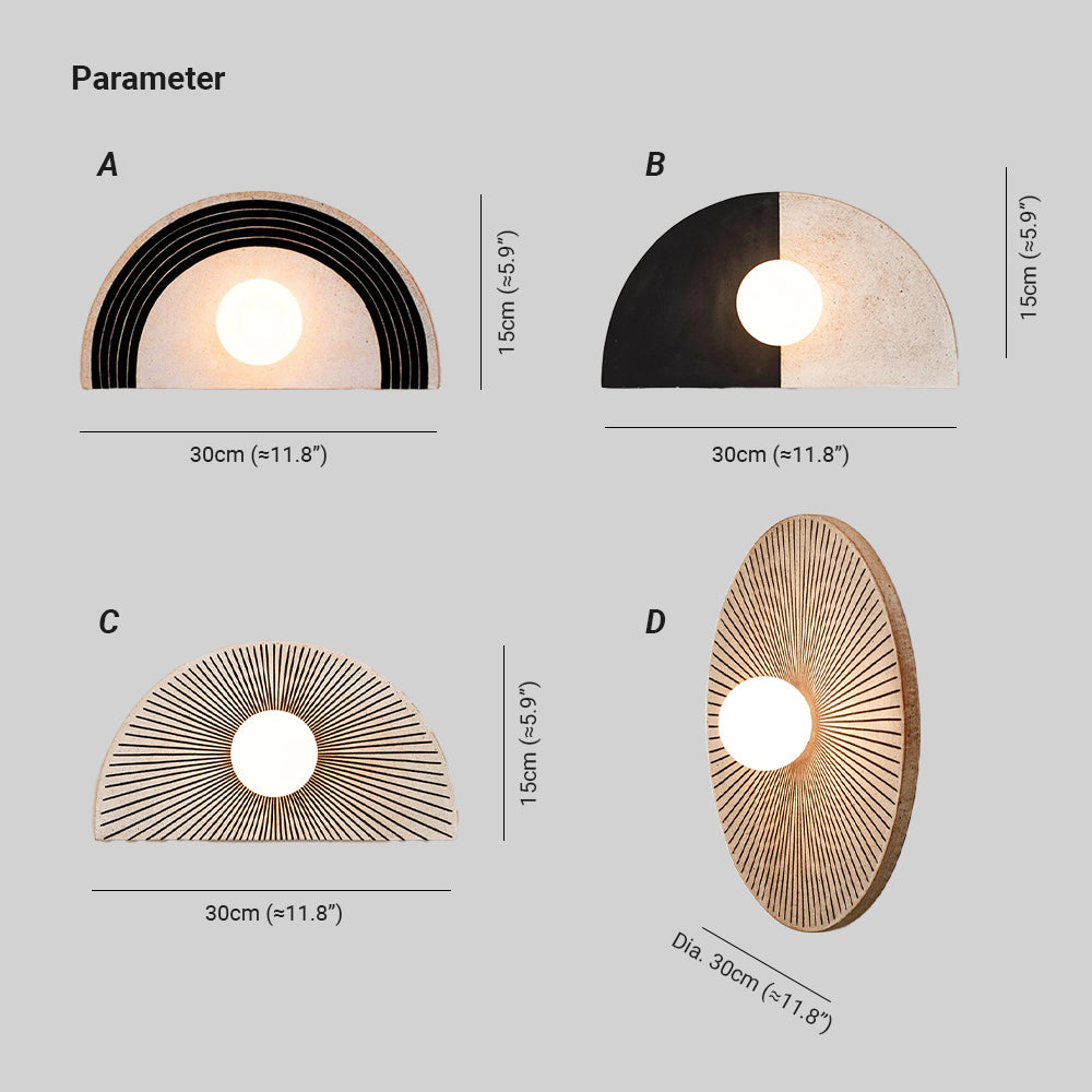 Skyler Geometric Resin Glass Wall Lamp