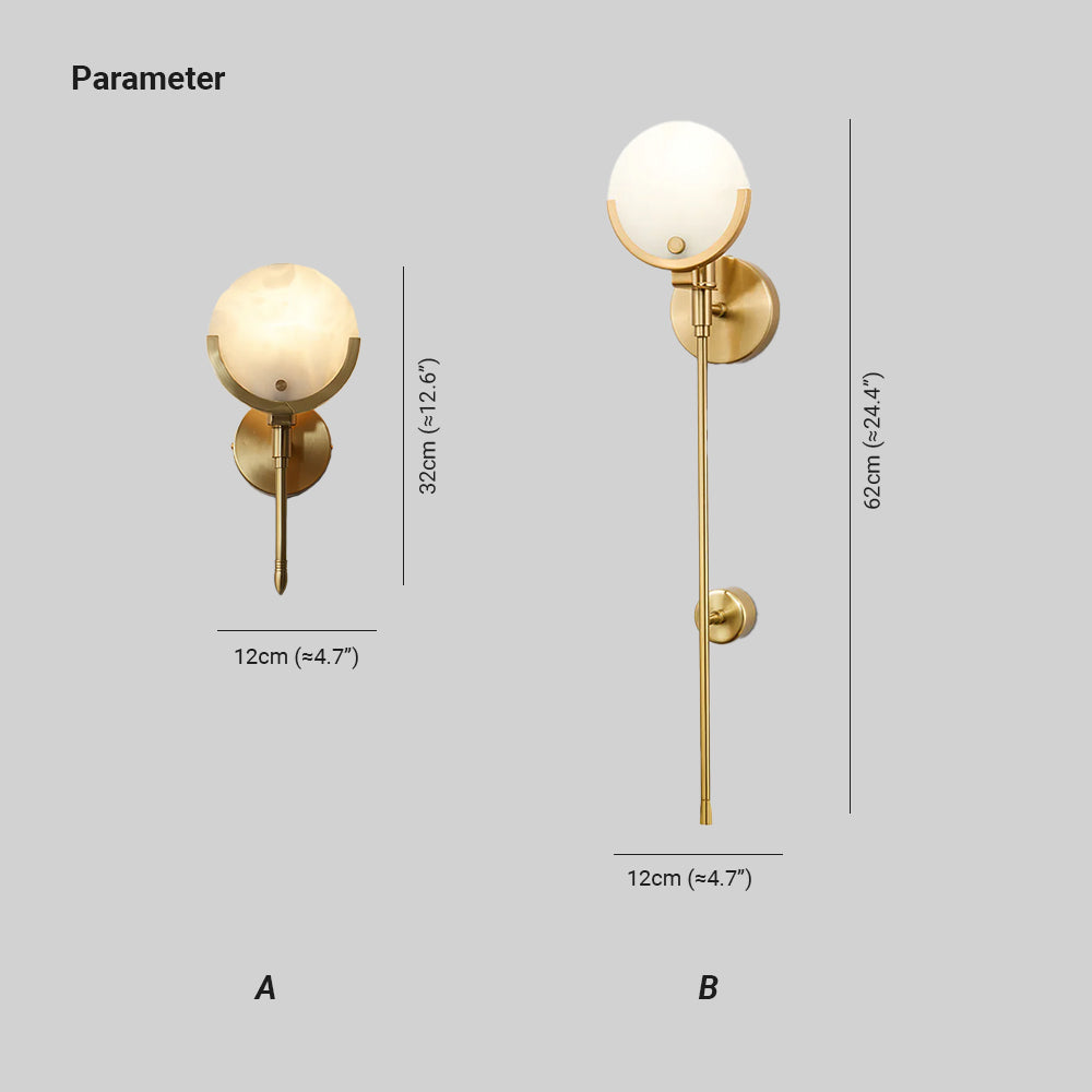Aminex aplique de pared esfera alabastro