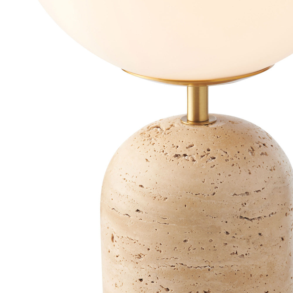 Nuvor travertino lámpara de mesa