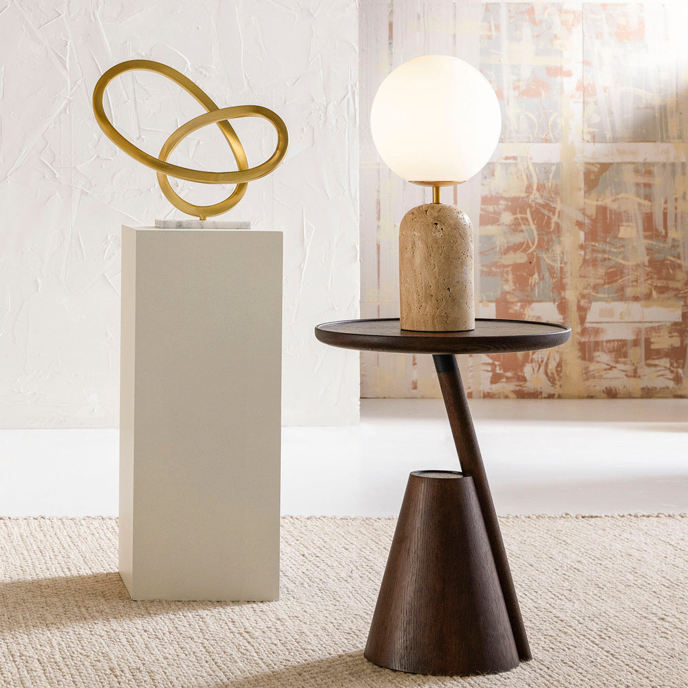 Nuvor travertino lámpara de mesa