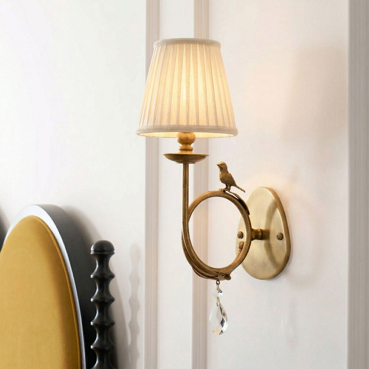 Orvienne aplique de pared de tejido Bird
