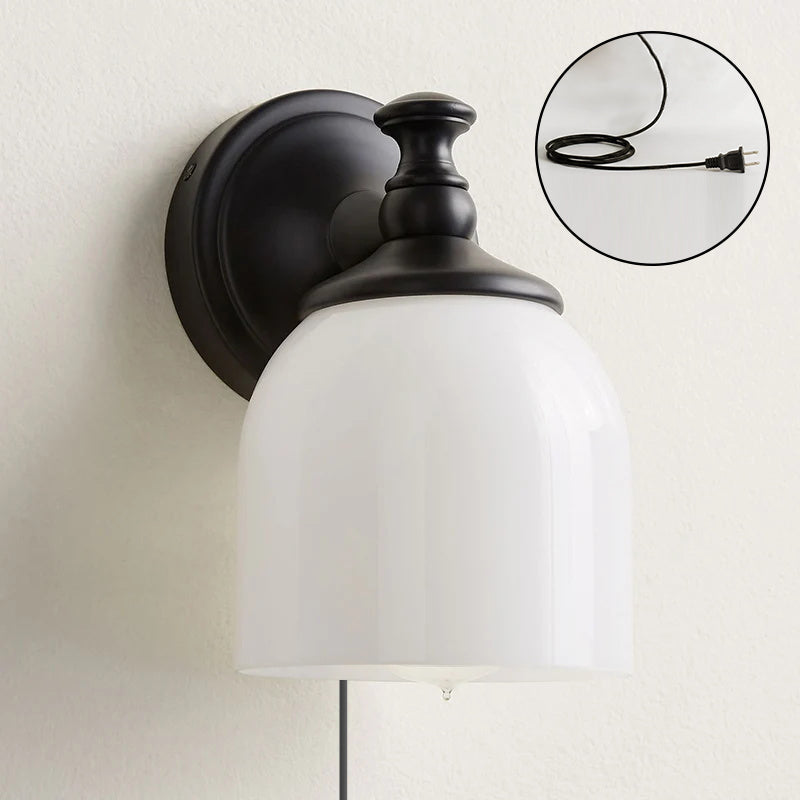 Celiaya aplique de pared con vidrio y enchufe enchufable