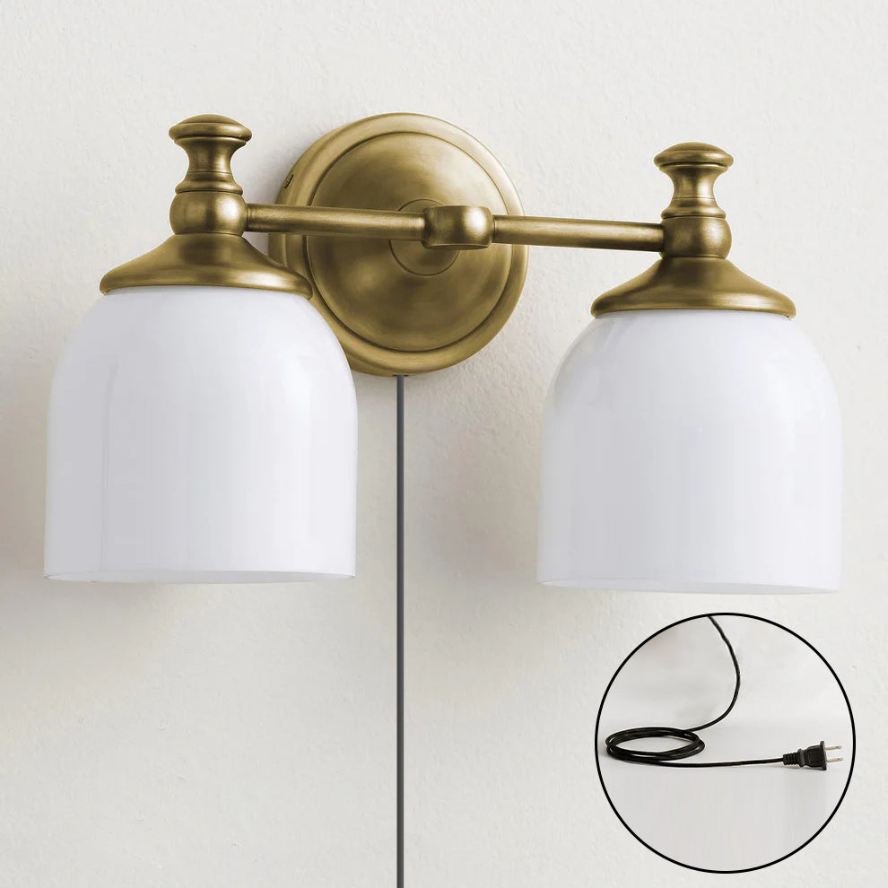 Celiaya aplique de pared con vidrio y enchufe enchufable