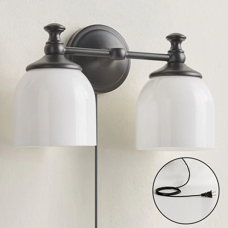 Celiaya aplique de pared con vidrio y enchufe enchufable