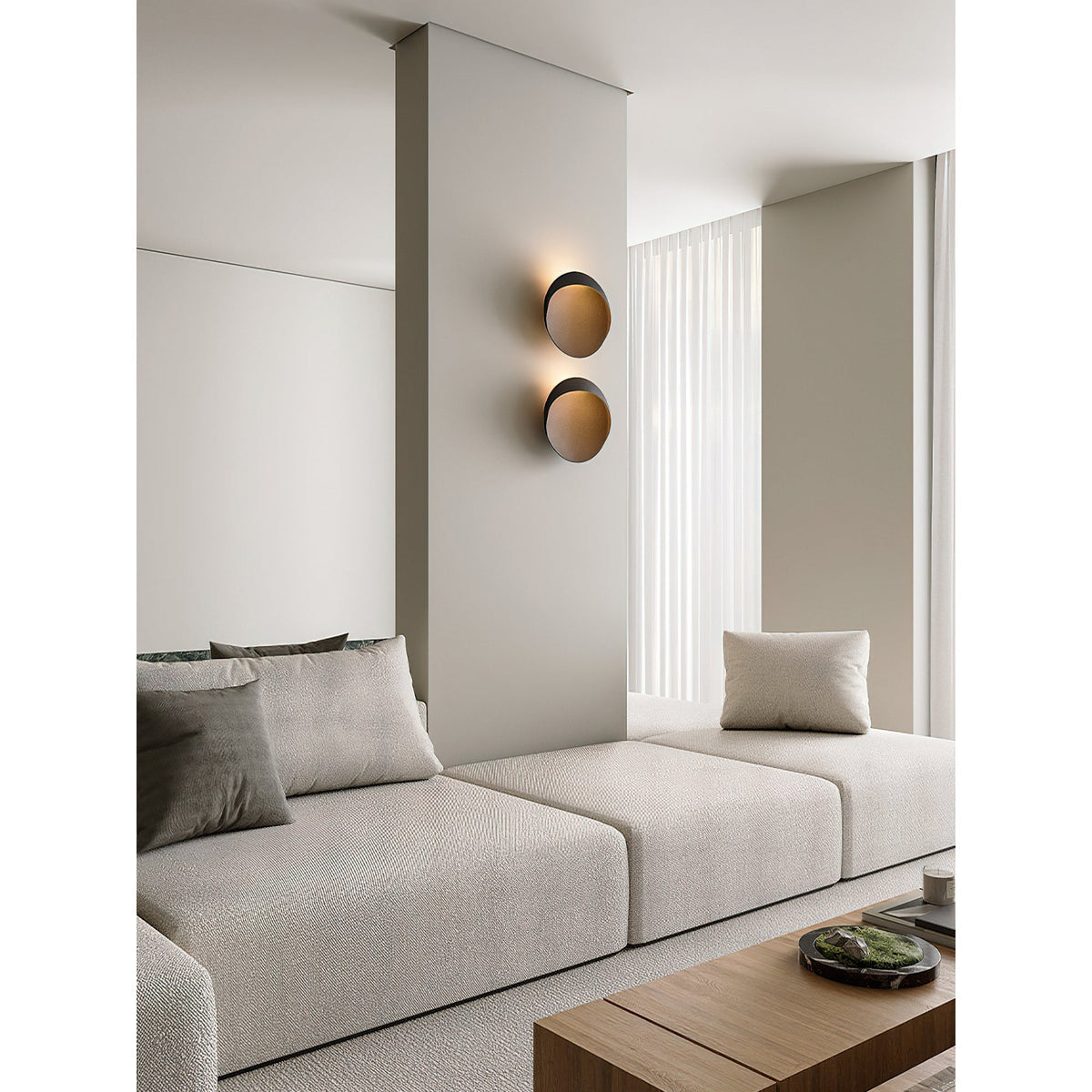 Flindt aplique de pared Redondo