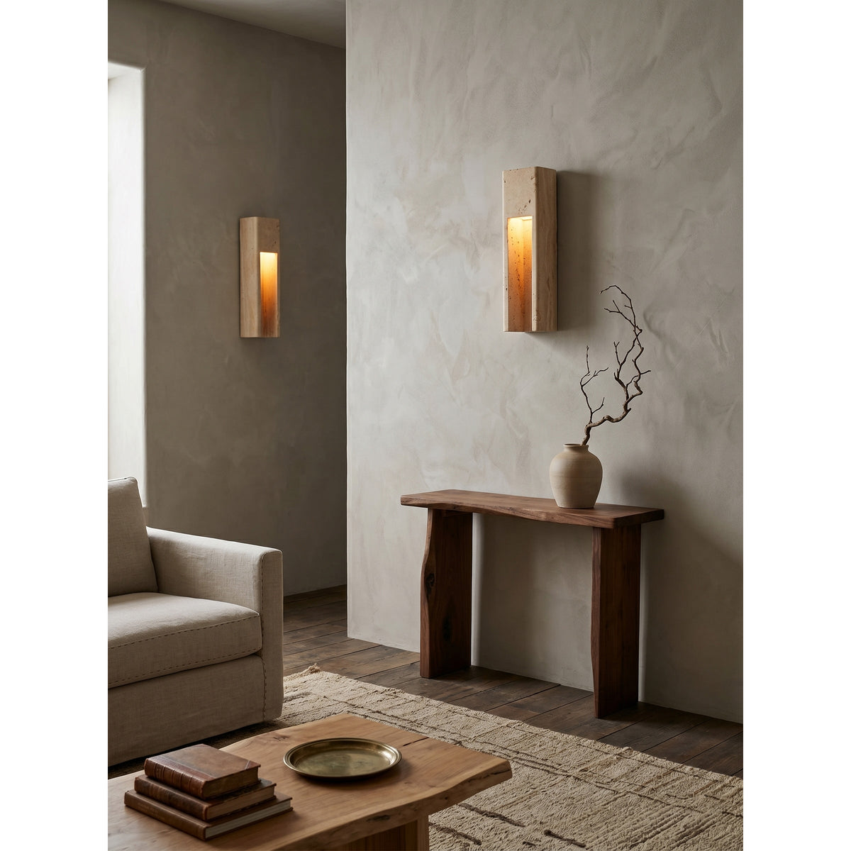 Graziano aplique de pared travertino