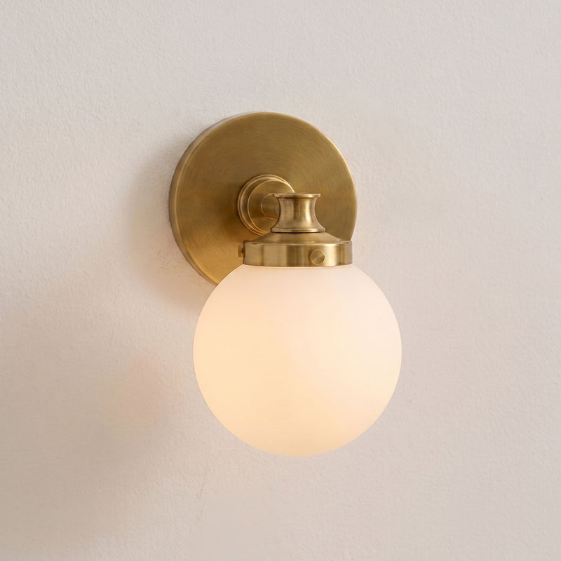 Hayes aplique de pared con bola de vidrio