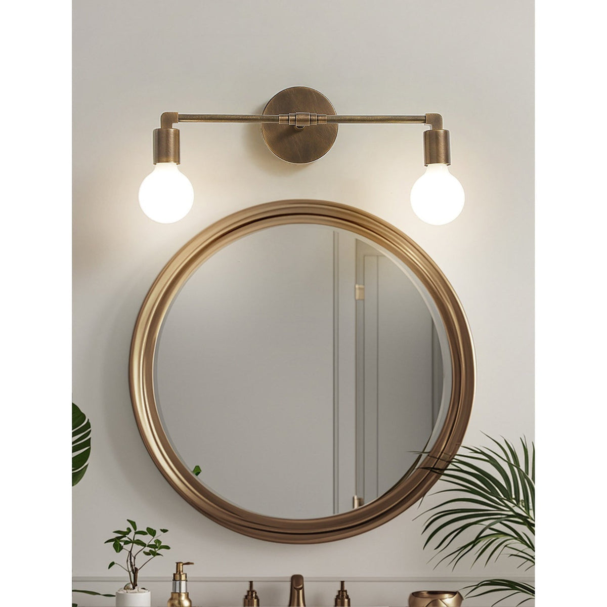 Karma aplique de pared doble en latón