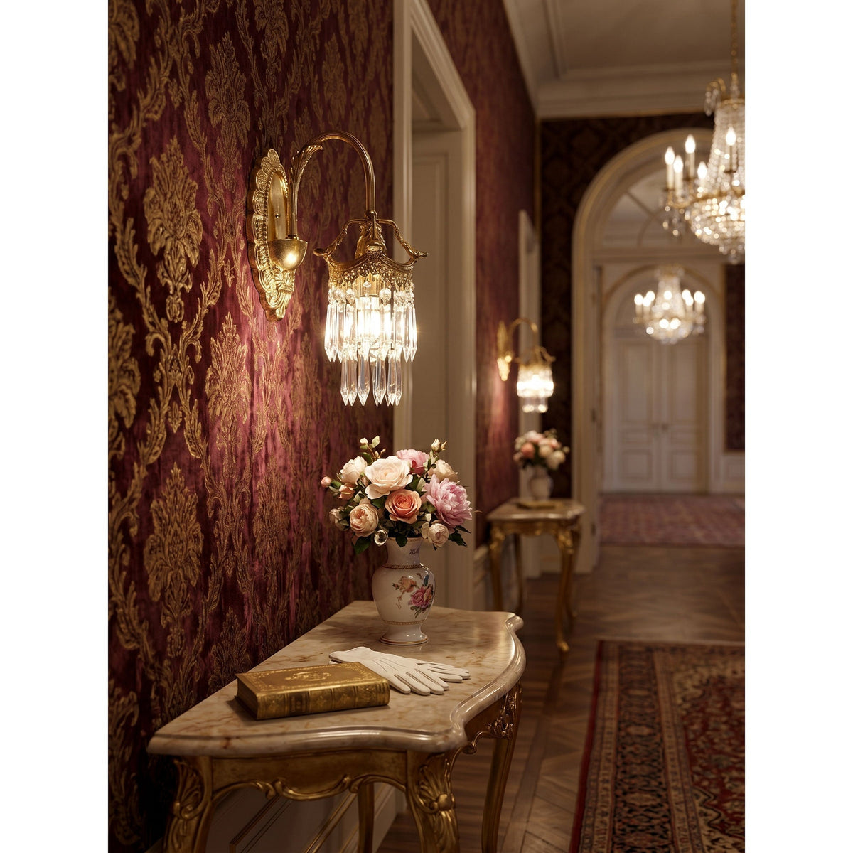 Mayfield aplique de pared de cristal