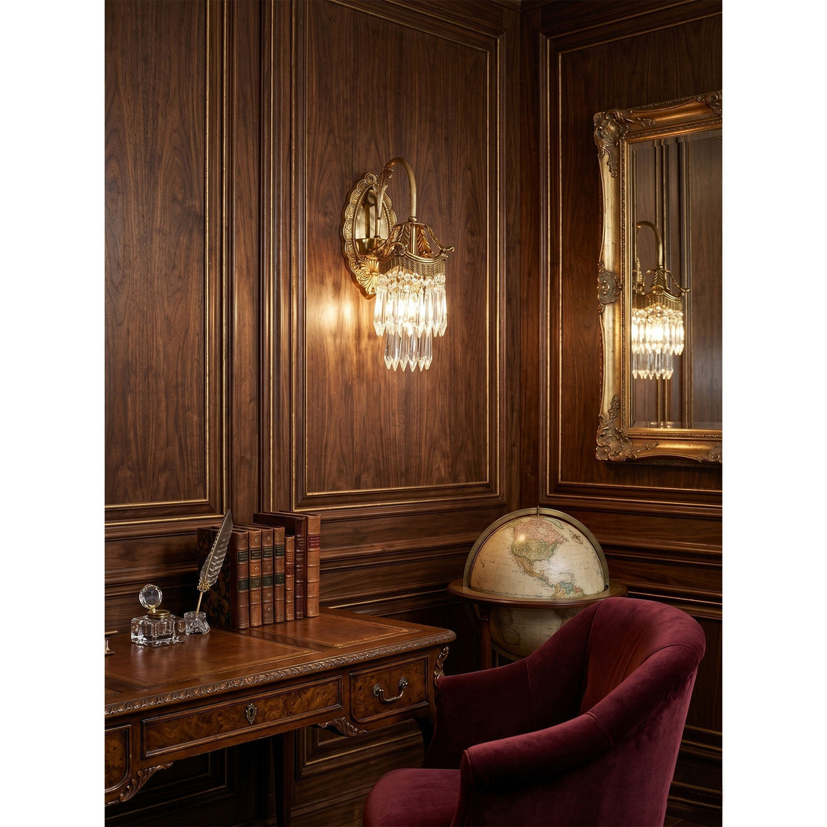 Mayfield aplique de pared de cristal