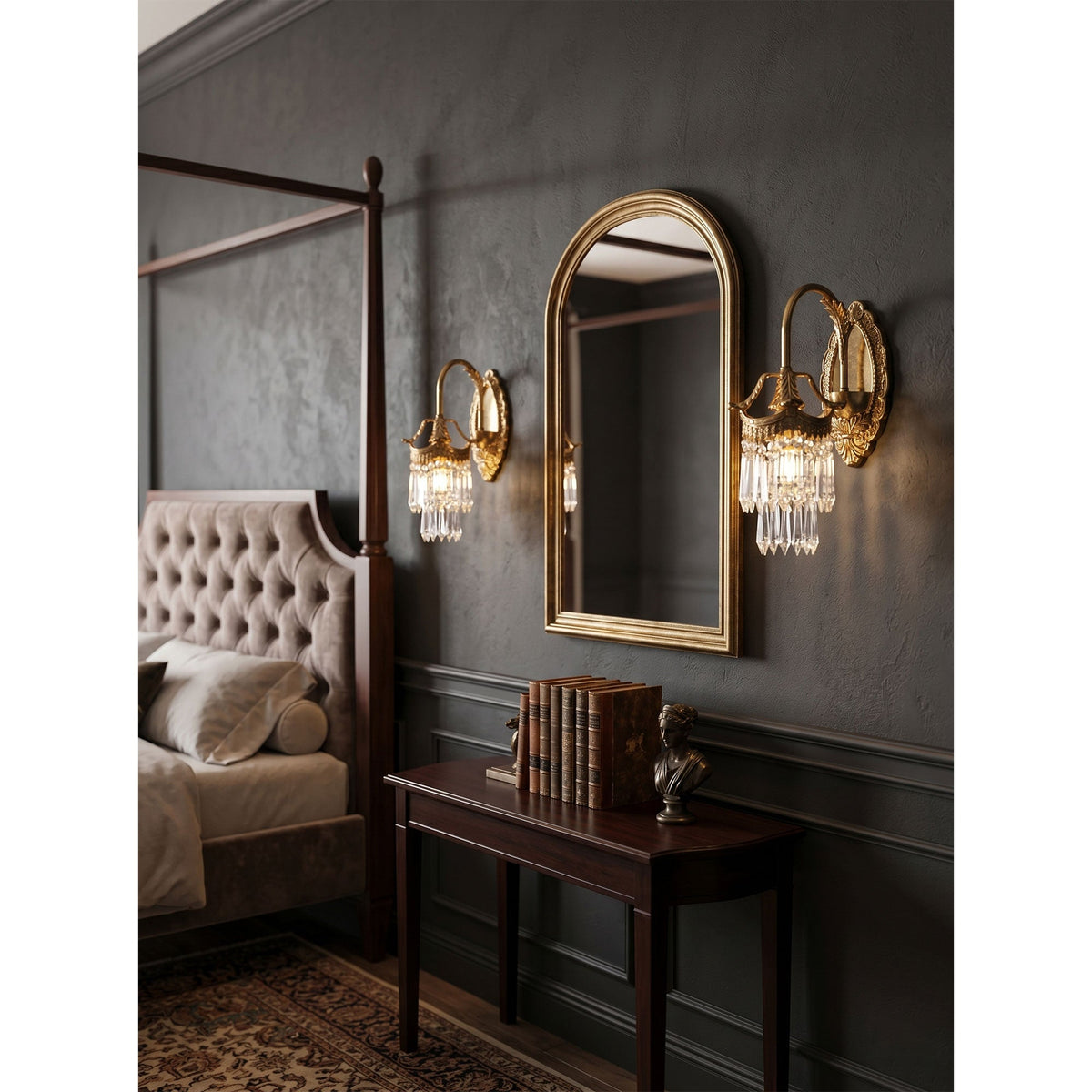 Mayfield aplique de pared de cristal