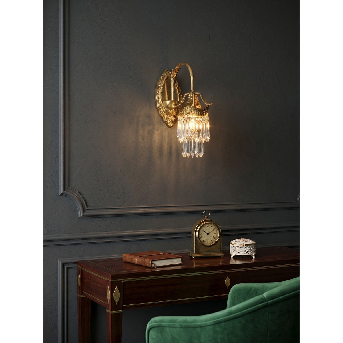 Mayfield aplique de pared de cristal