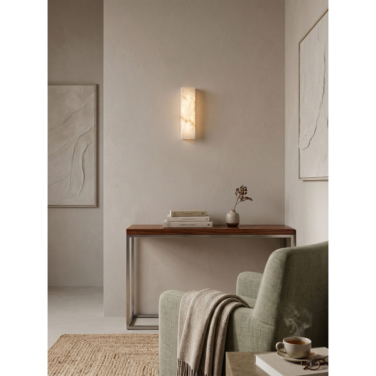 Aveninine aplique de pared alabastro