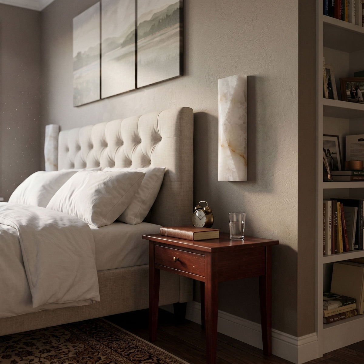 Aveninine aplique de pared alabastro