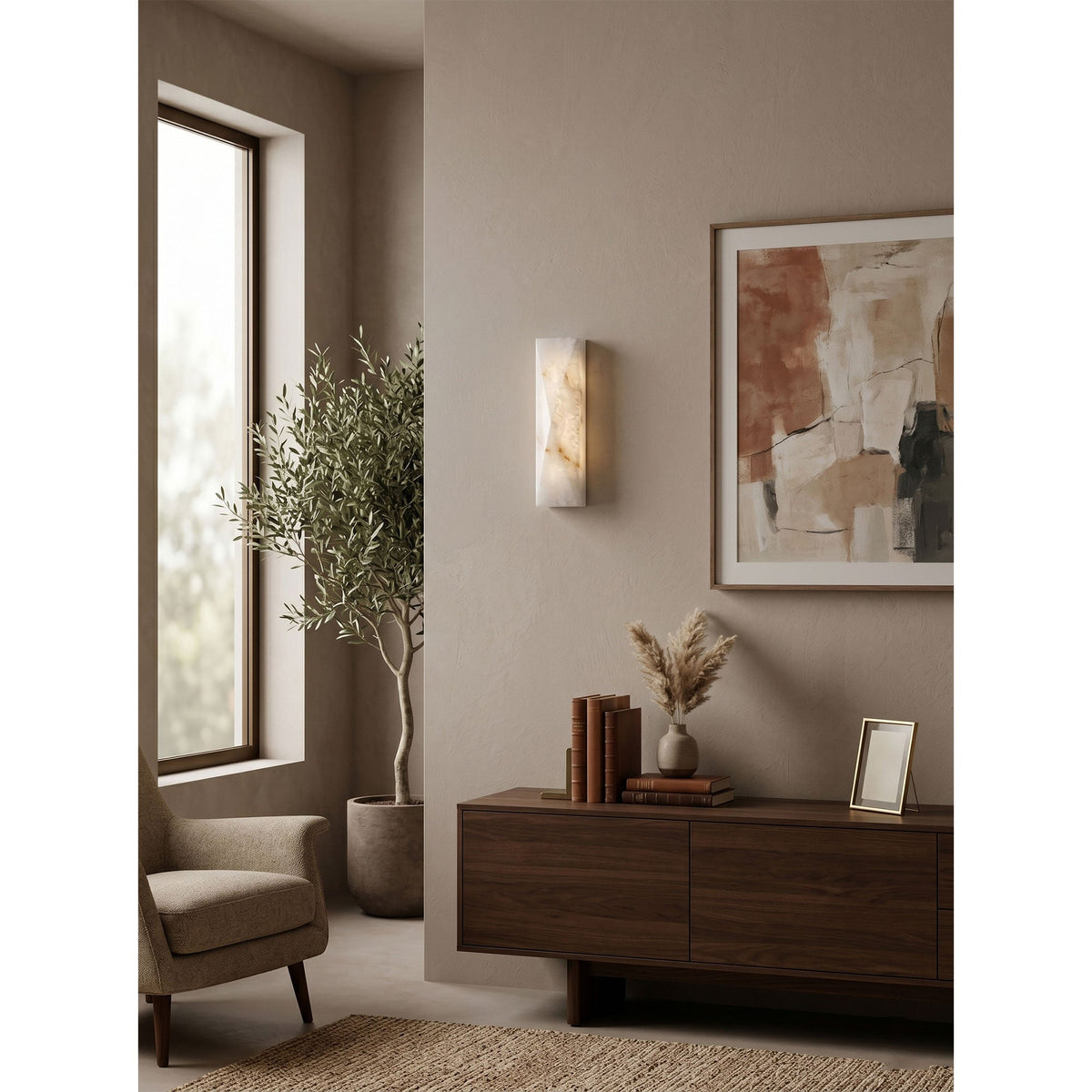 Aveninine aplique de pared alabastro