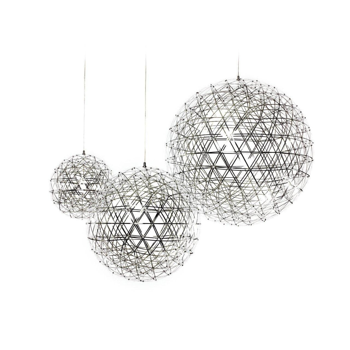Delcourt plateado lámpara colgante Spark Ball