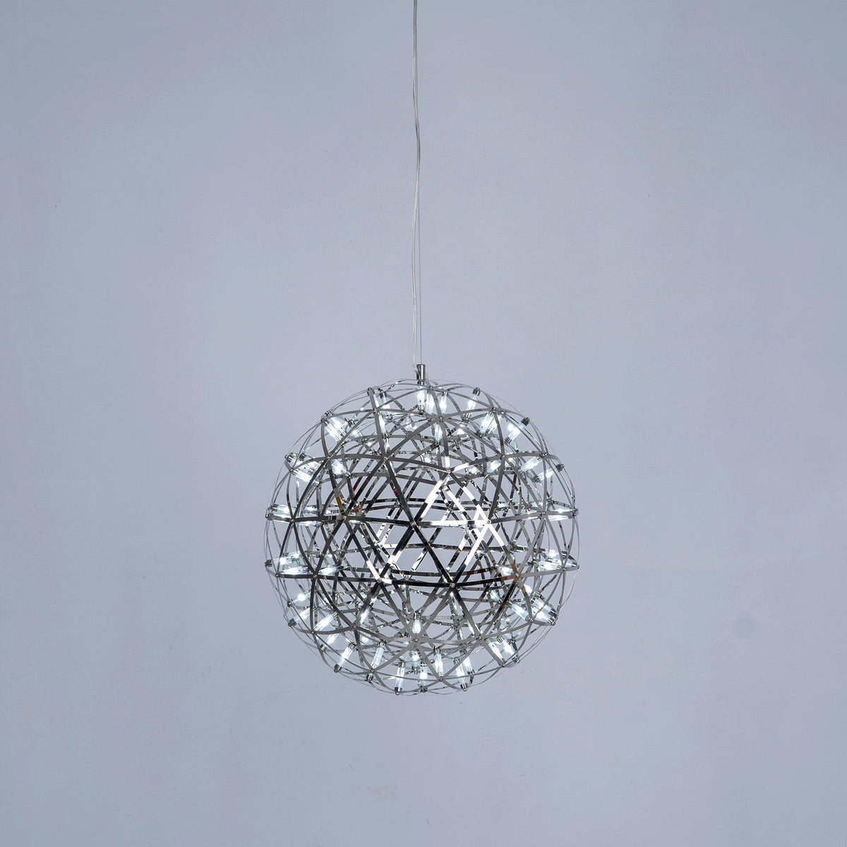 Delcourt plateado lámpara colgante Spark Ball