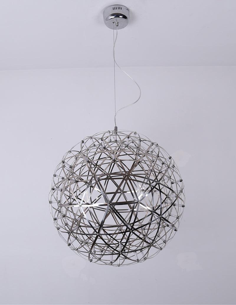 Delcourt plateado lámpara colgante Spark Ball