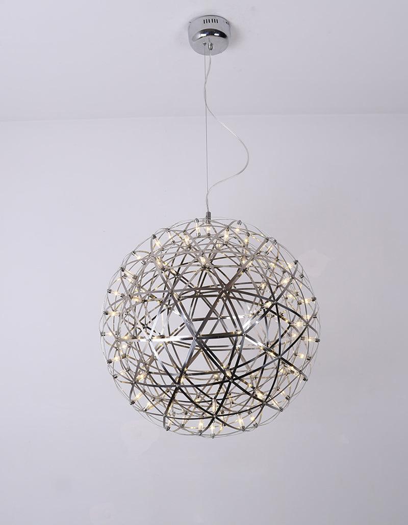 Delcourt plateado lámpara colgante Spark Ball
