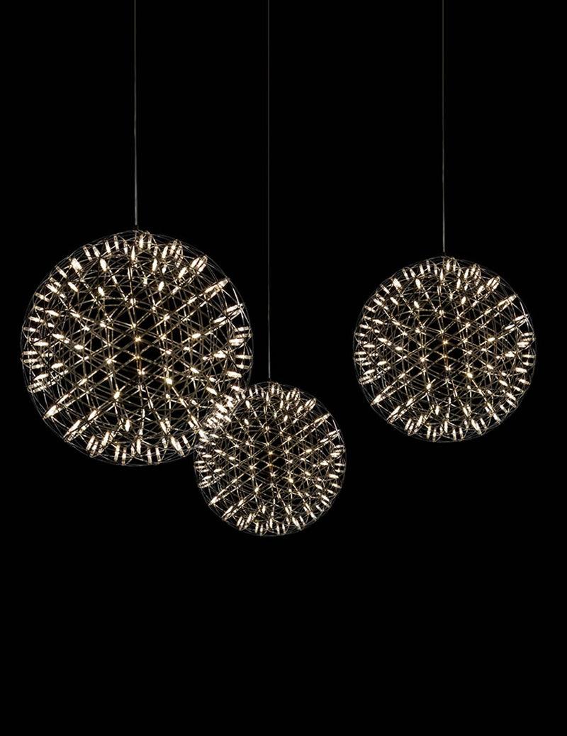 Delcourt plateado lámpara colgante Spark Ball
