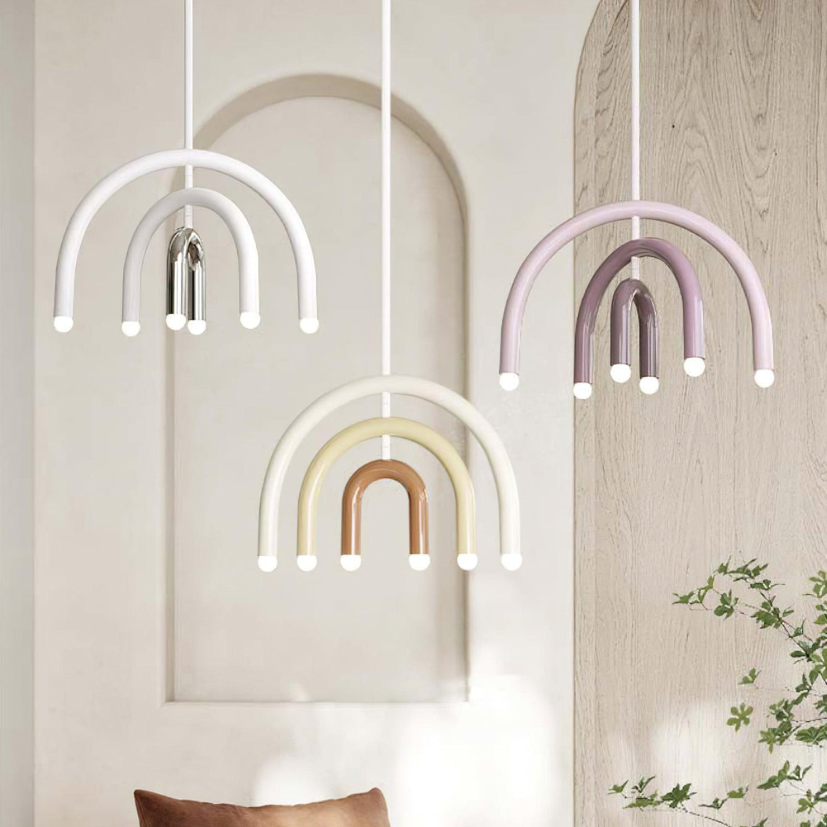 Lámpara colgante Rainbow moderna de metal para comedor