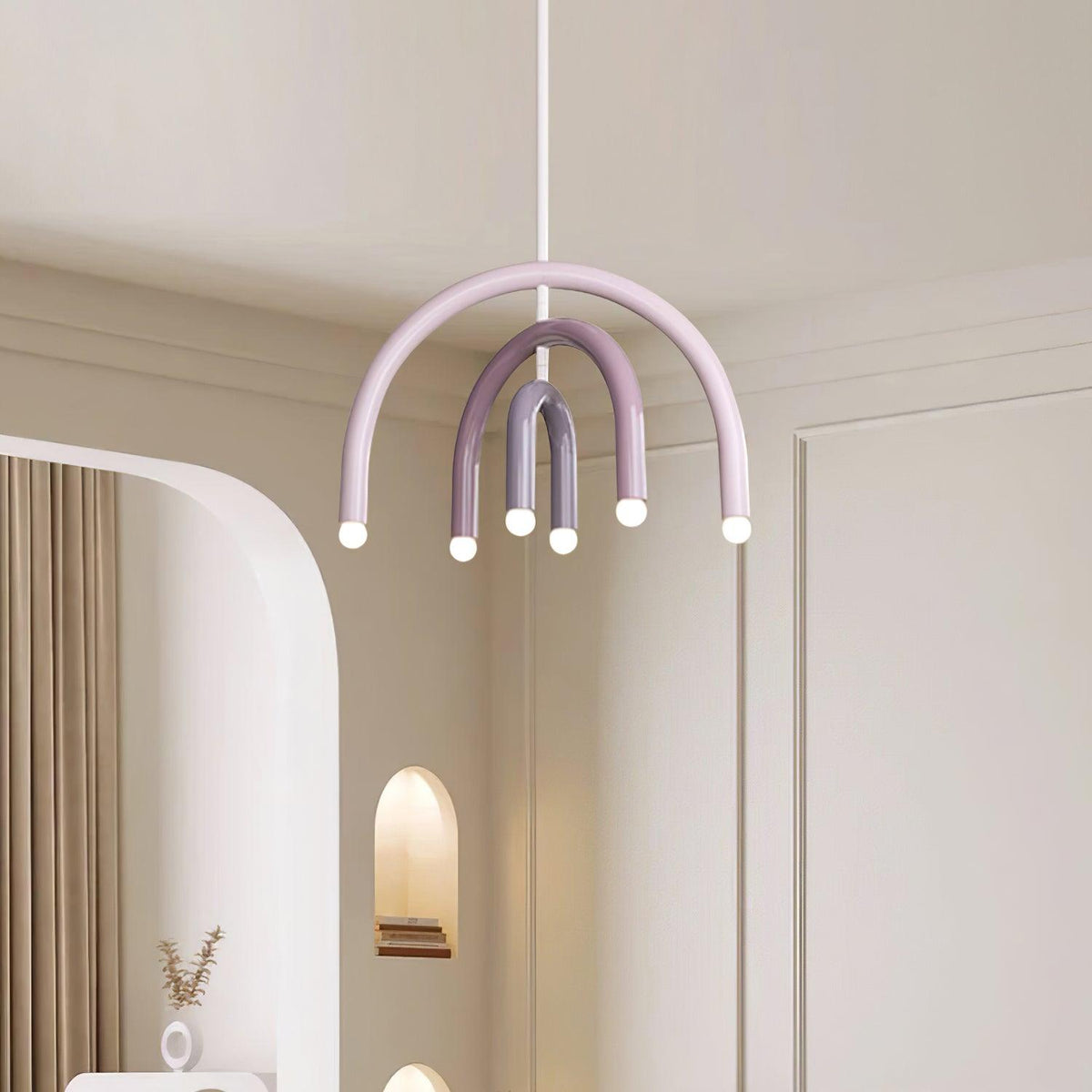 Lámpara colgante Rainbow moderna de metal para comedor