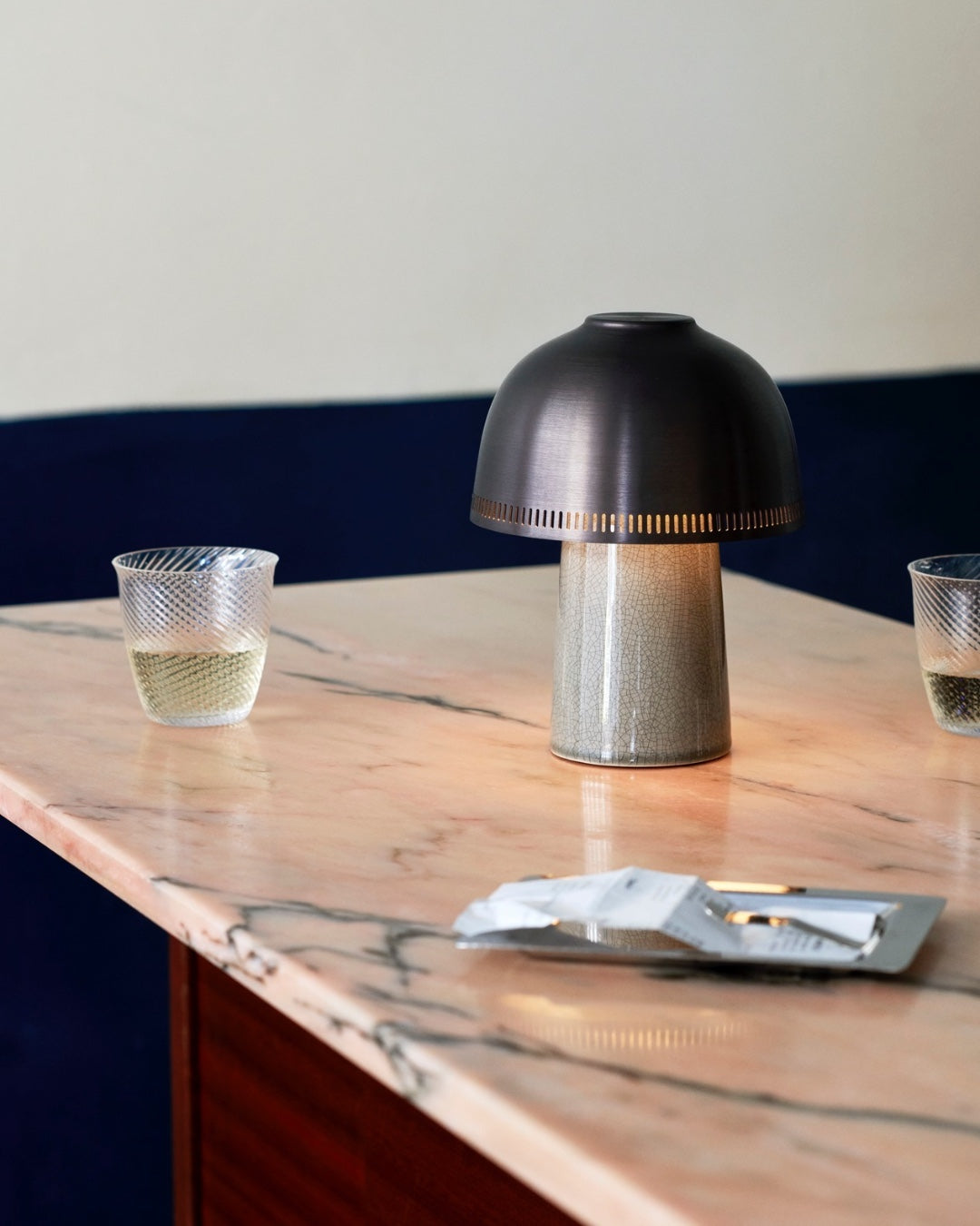 Raku lámpara de mesa