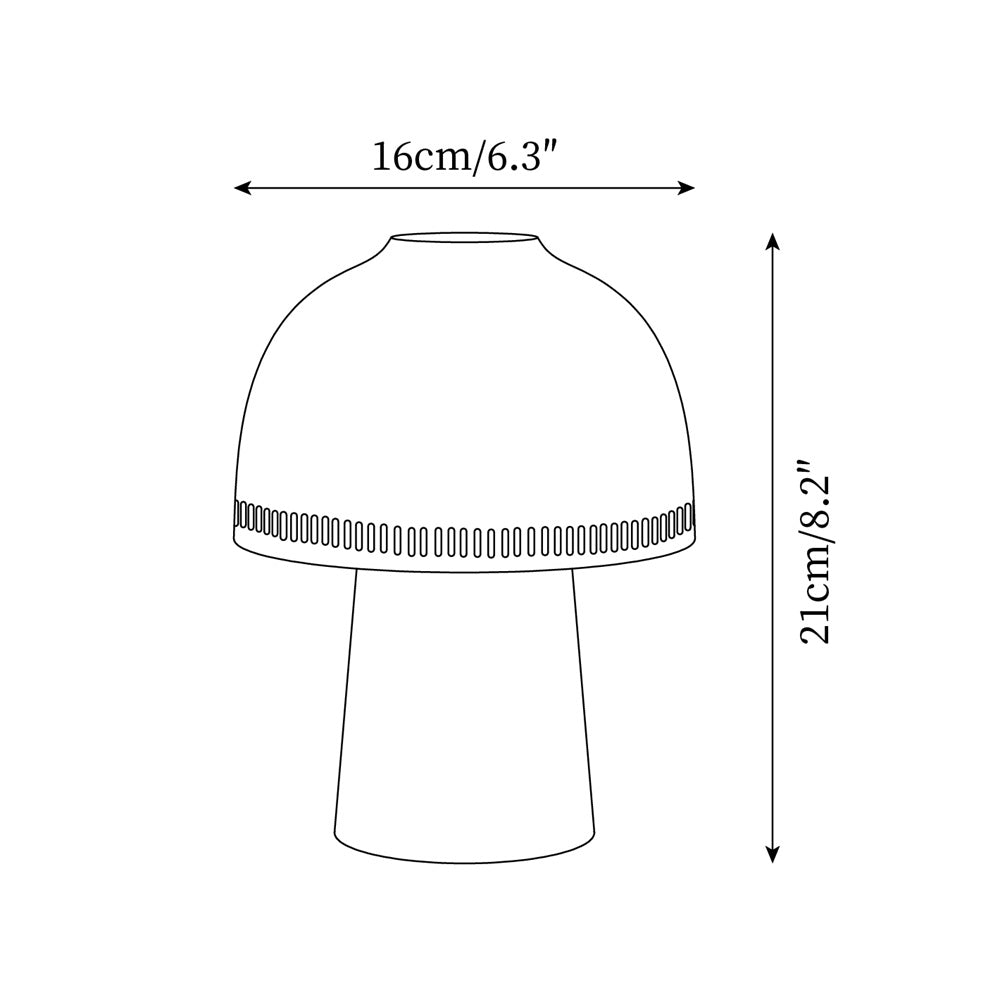 Raku lámpara de mesa