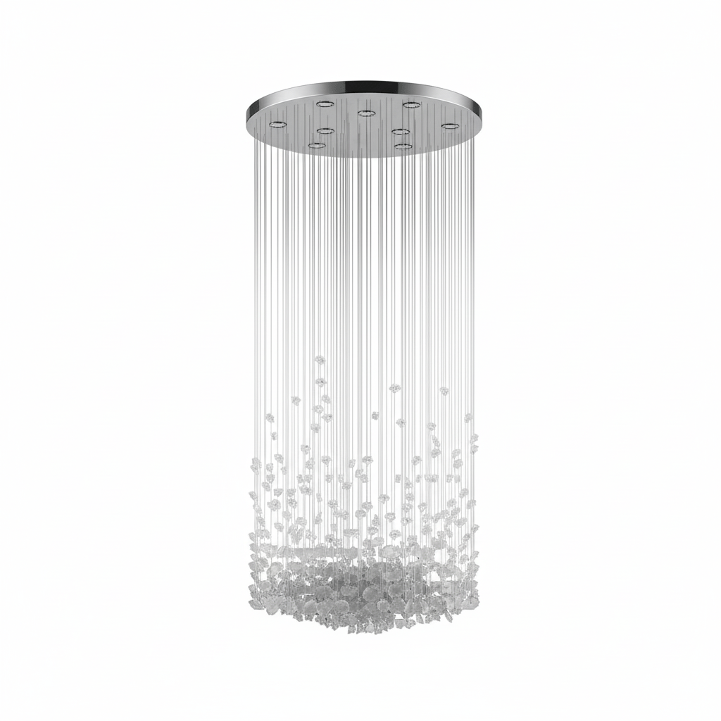 OreStone Grand Quartz cristal lámpara de araña personalizable