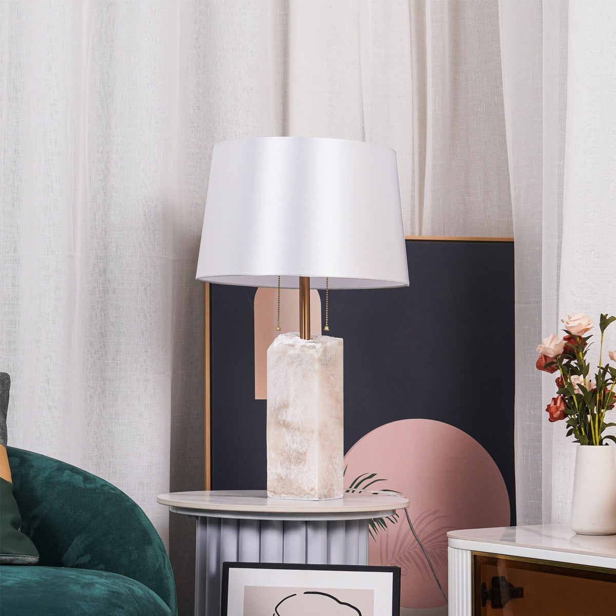 Gaveth lámpara de mesa minimalista de alabastro