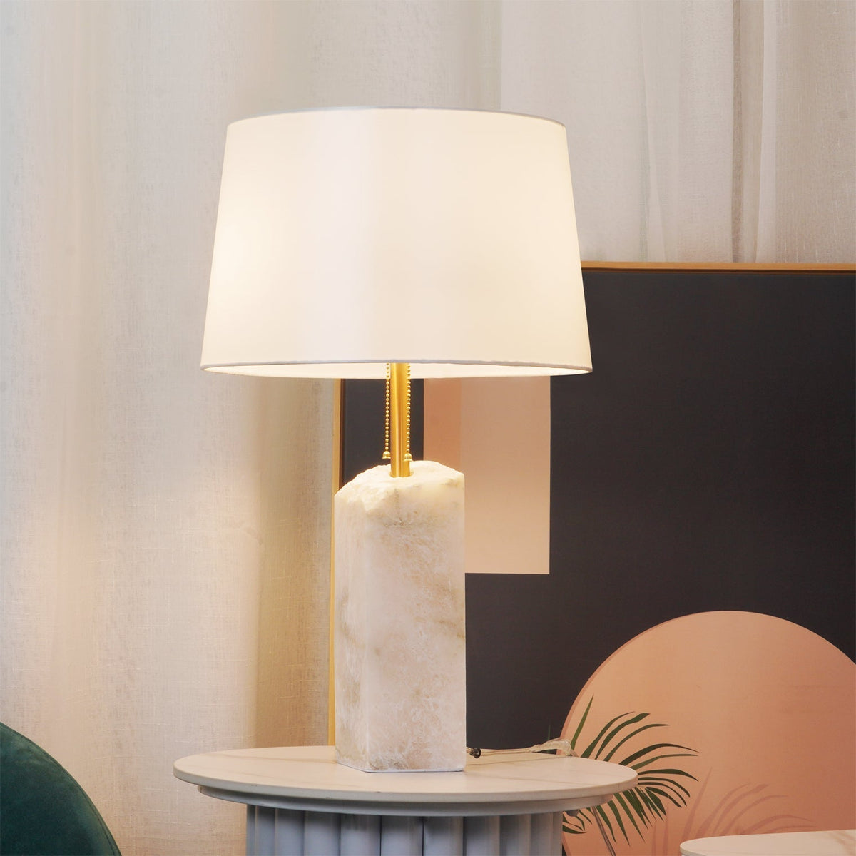 Gaveth lámpara de mesa minimalista de alabastro