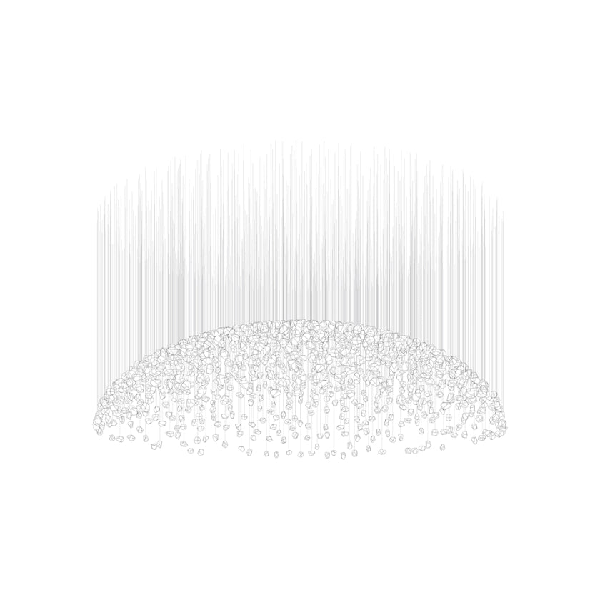 OreStone Grand Quartz cristal lámpara de araña personalizable