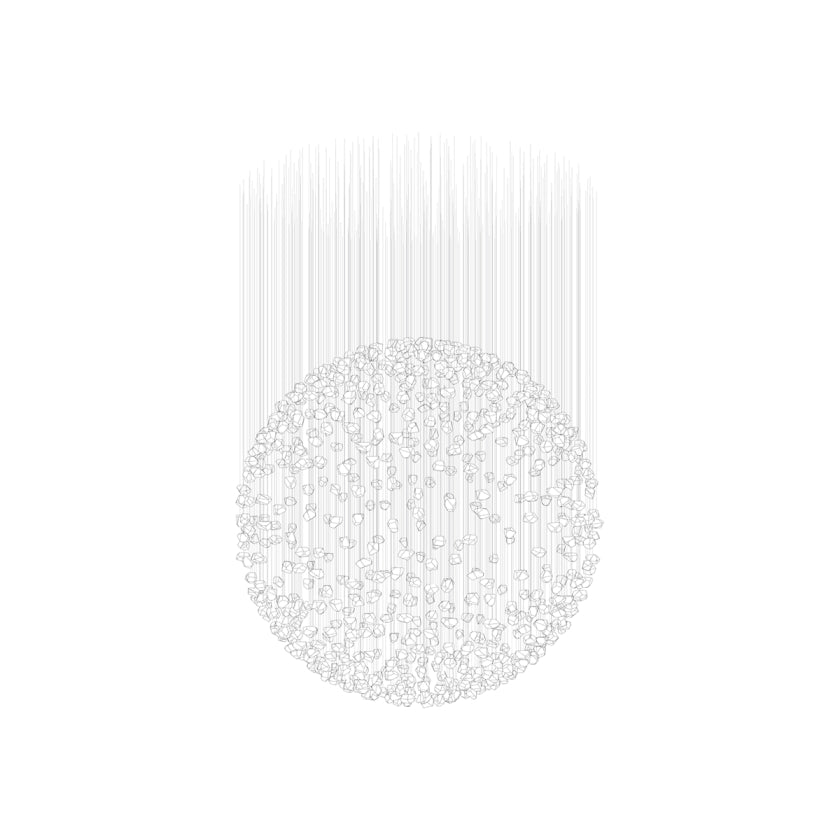 OreStone Grand Quartz cristal lámpara de araña personalizable