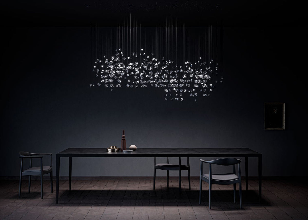 OreStone Grand Quartz cristal lámpara de araña personalizable