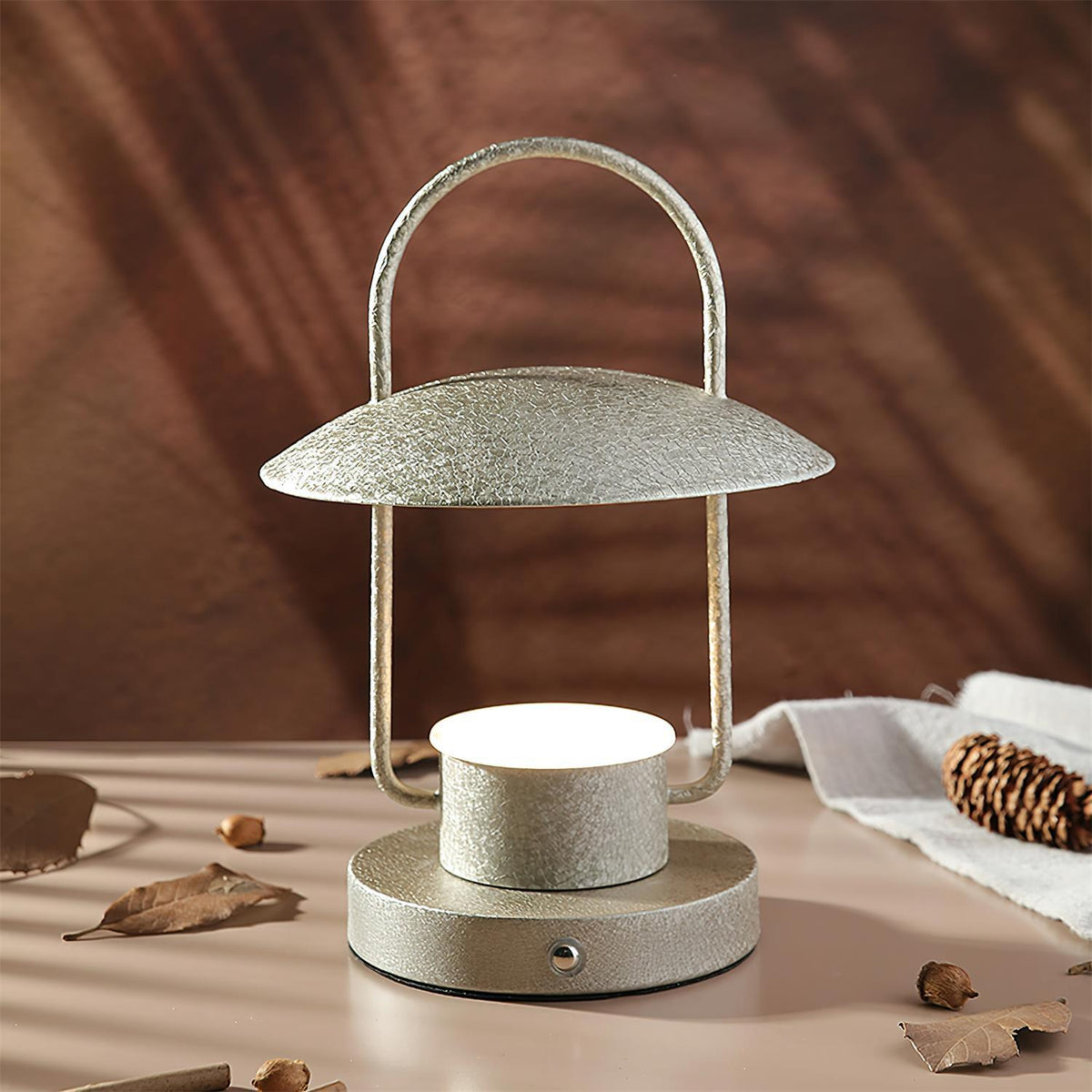 Solaran lámpara de mesa gris contemporánea