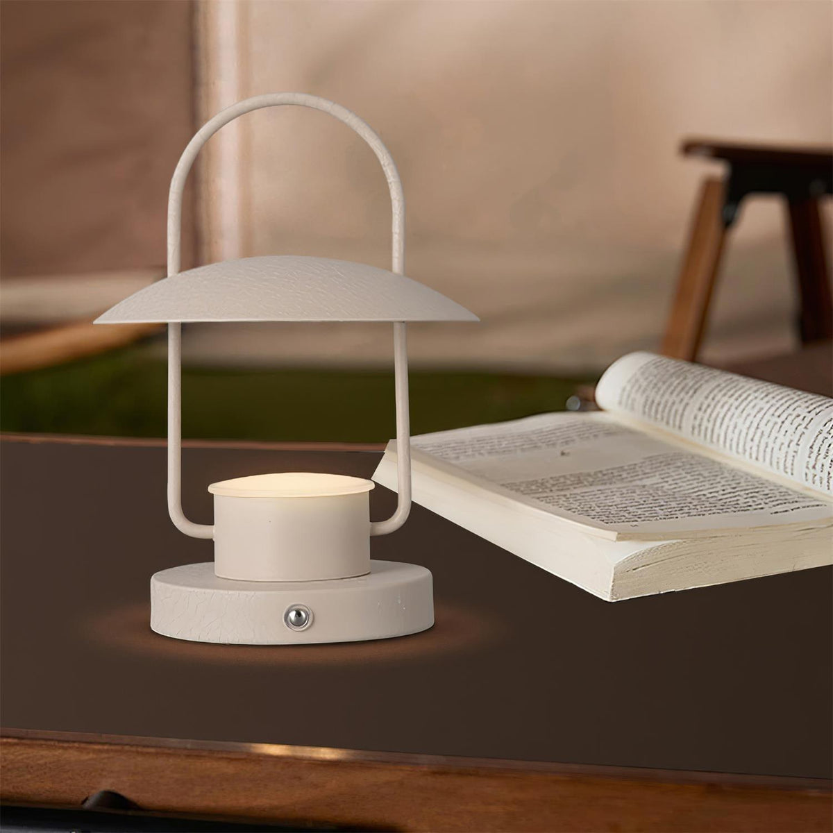 Solaran lámpara de mesa gris contemporánea