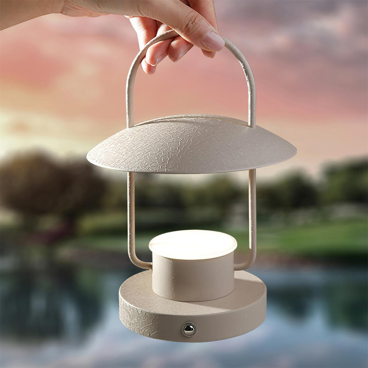 Solaran lámpara de mesa gris contemporánea
