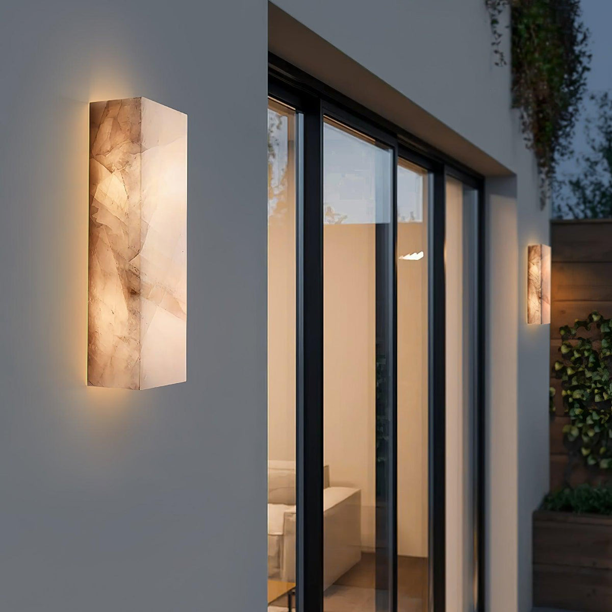 Eirivise aplique de pared minimalista de alabastro